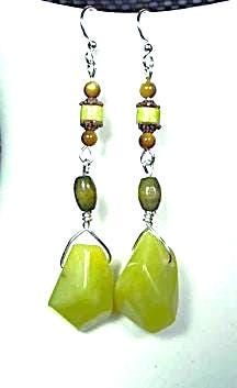 Pear Green New Jade Earrings