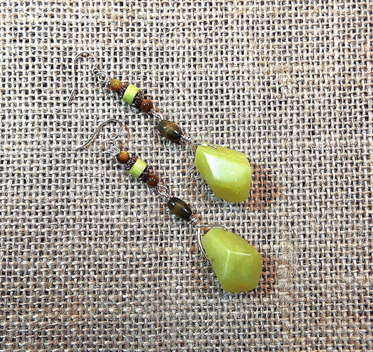 Pear Green New Jade Earrings