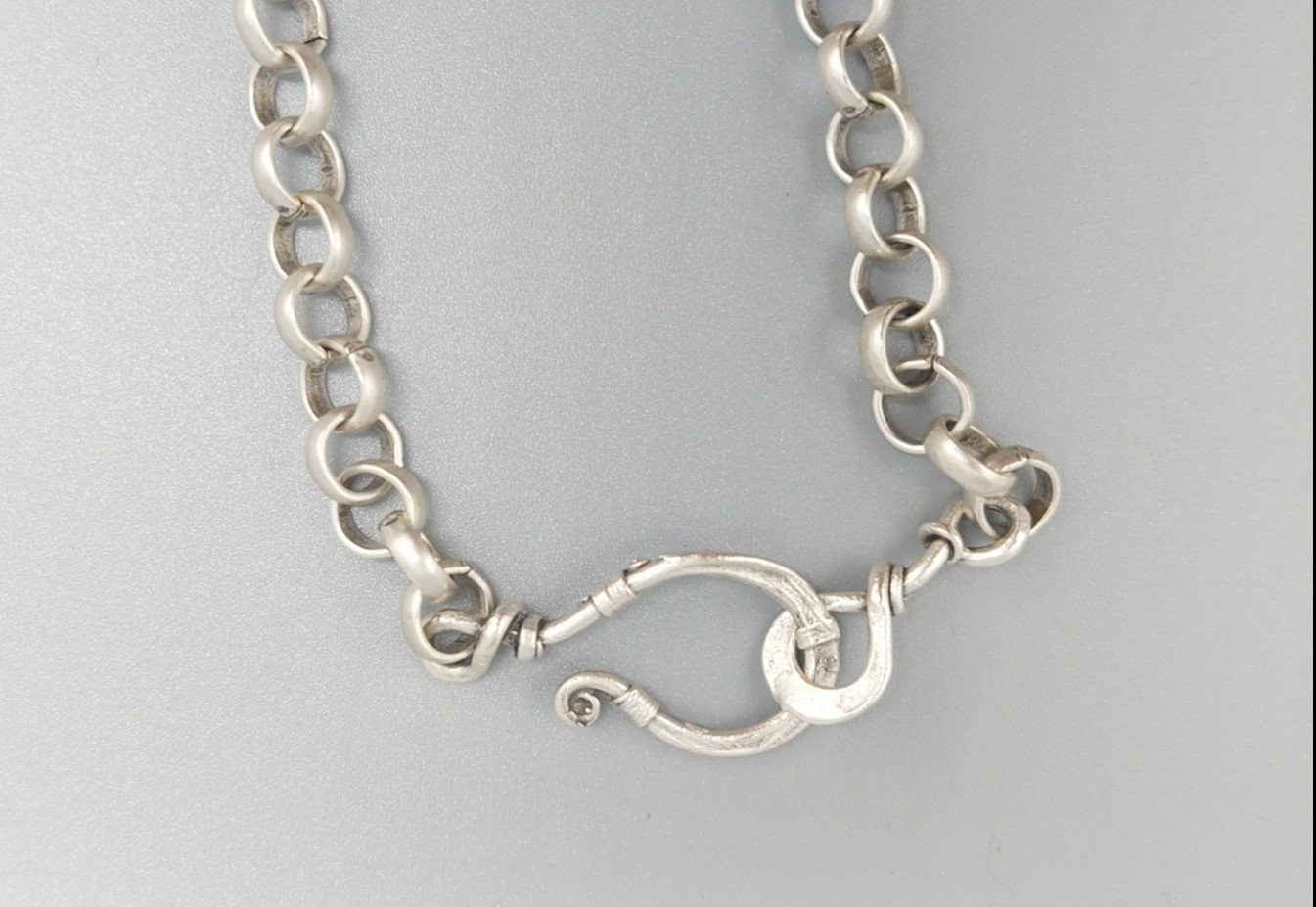 Silver Turkish Zamac Folded Square Necklace