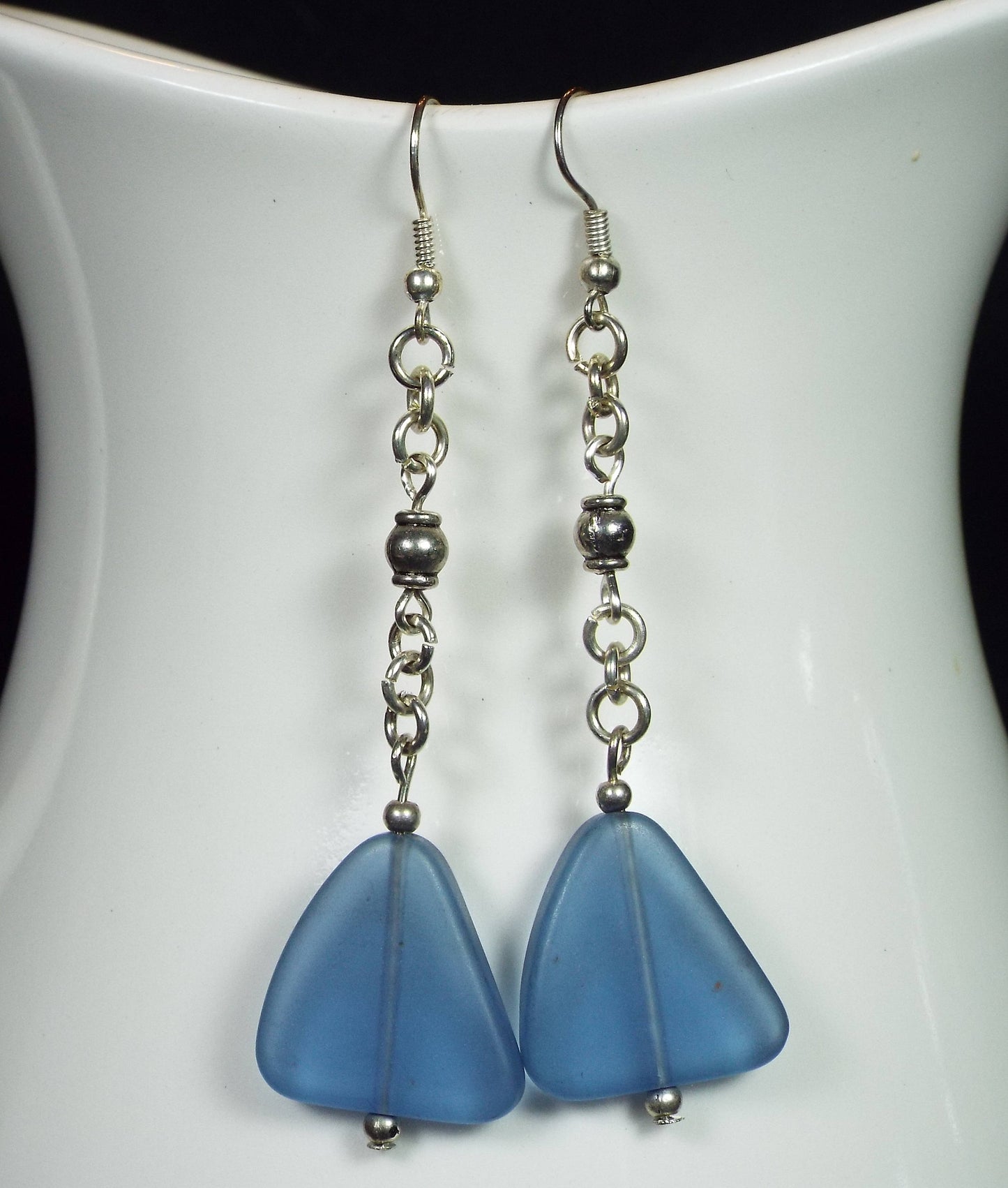 Light Blue Seaglass Earrings